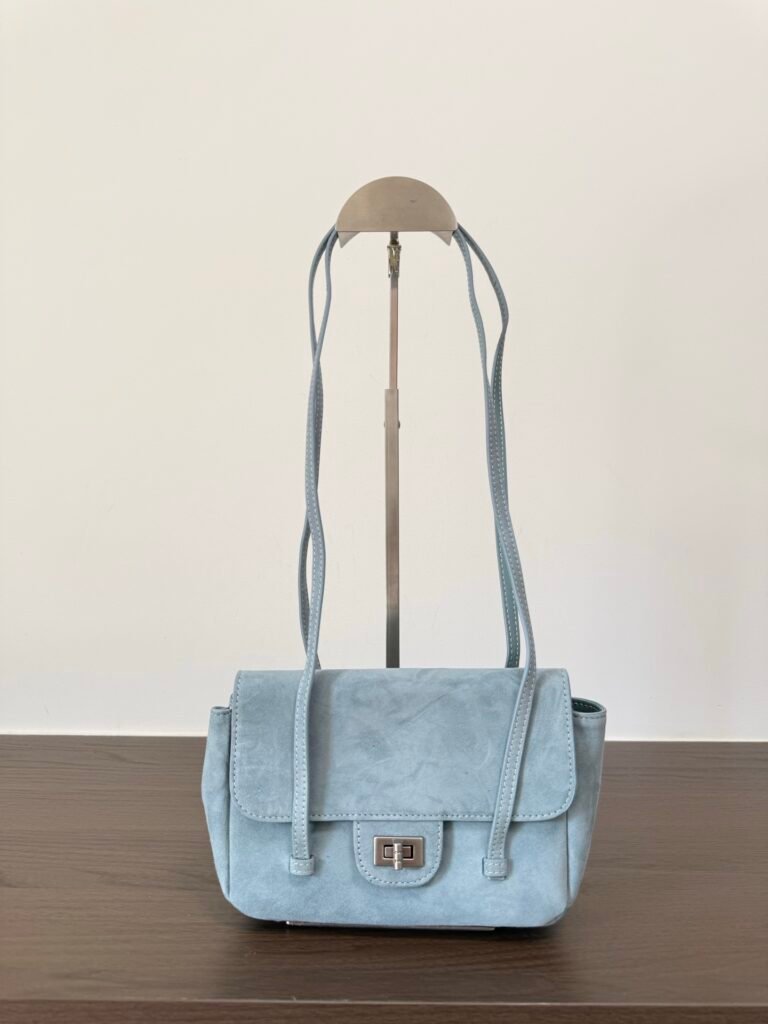 Balenciaga Matte Flap Underarm Bag in Grey