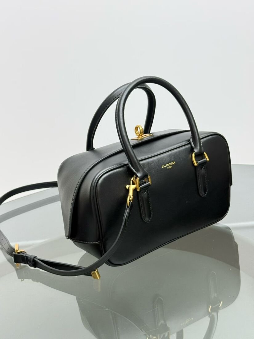 Balenciaga Spring 27 Soft Handbag 50058 in Dark Grey, view 3