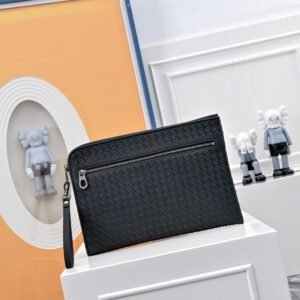 Bottega Veneta Flat Leather Clutch, Style 6966-3