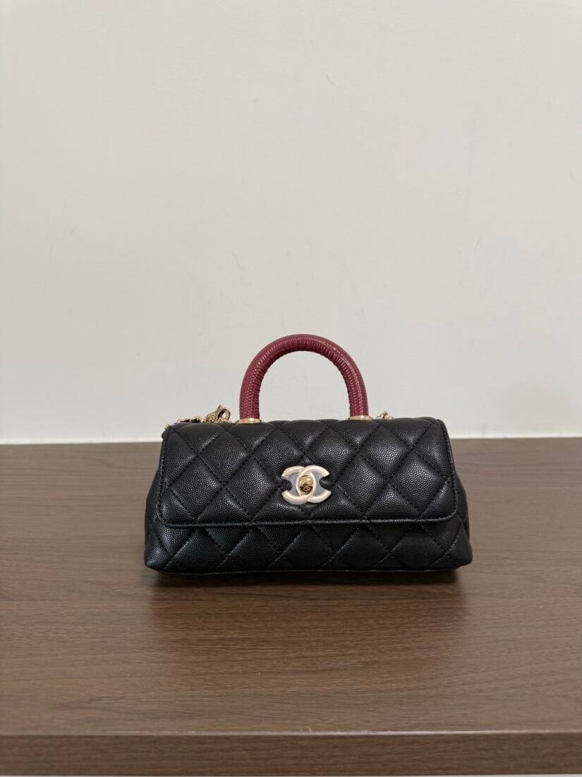 Chanel Coco Handle Bag, Small, 21 cm in Dark Brown