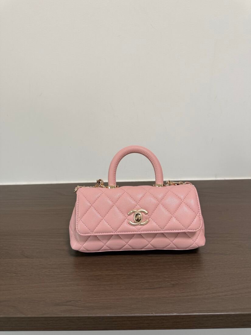Chanel Coco Handle Bag, Small, 21 cm in Taupe