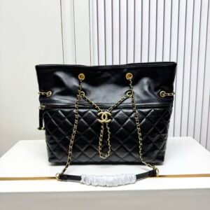 Chanel Drawstring Tote, Waxed Leather