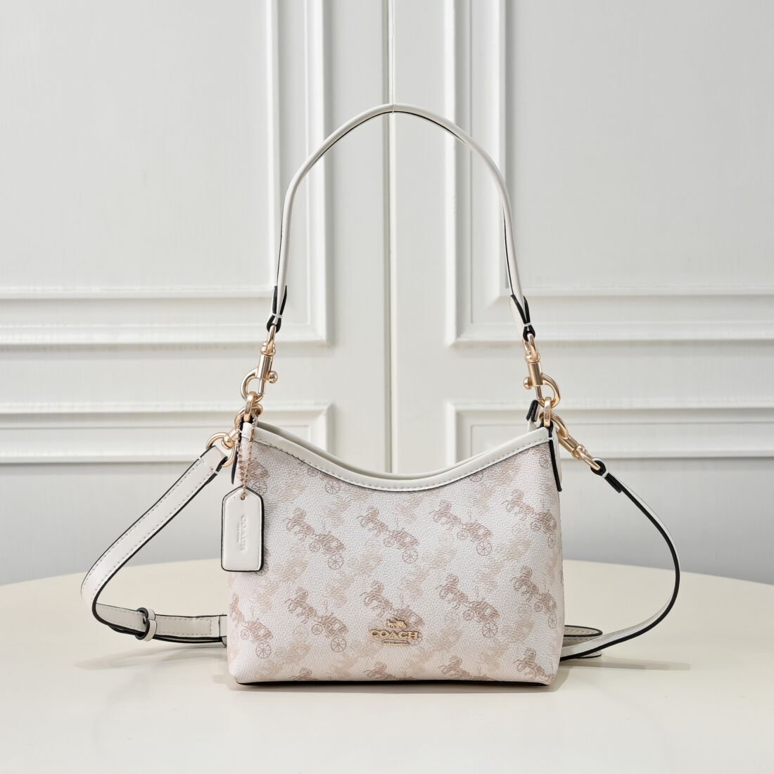 Coach Compact Bag CCO37 in Light Grey