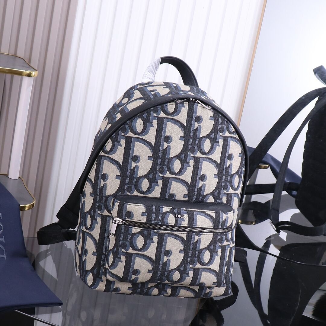Dior Rider Backpack, Light Grey Maxi Oblique in Light Grey