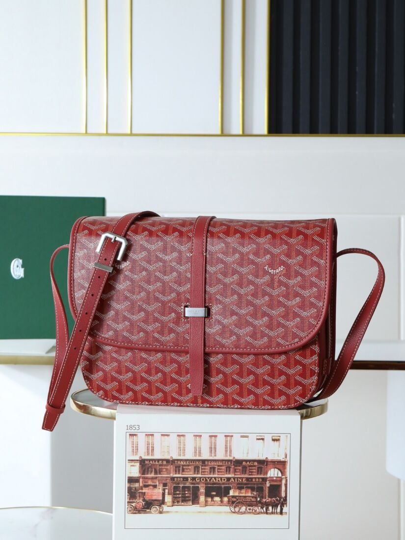 Goyard Belvédère Medium Crossbody Bag, Brown & Camel in Brown