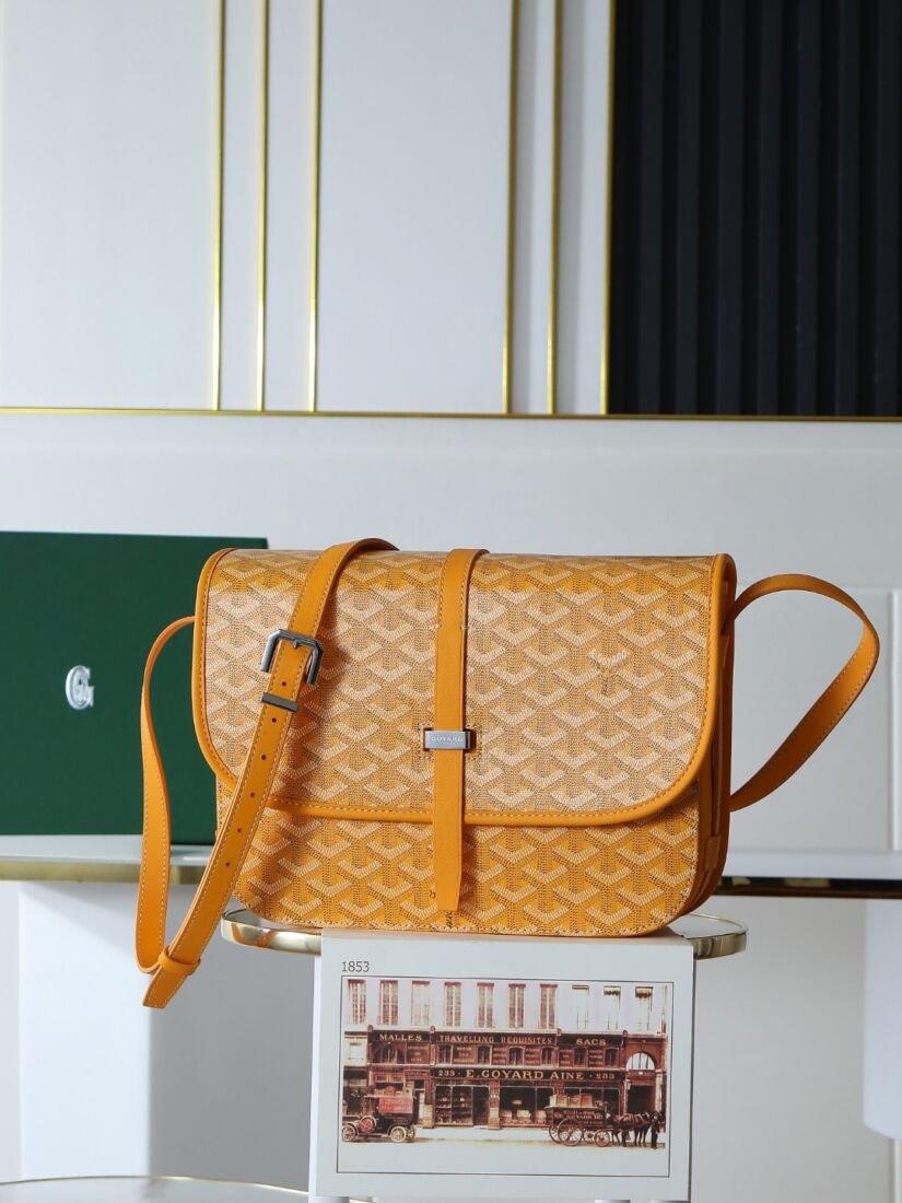 Goyard Belvédère Medium Crossbody Bag, Brown & Camel in Camel