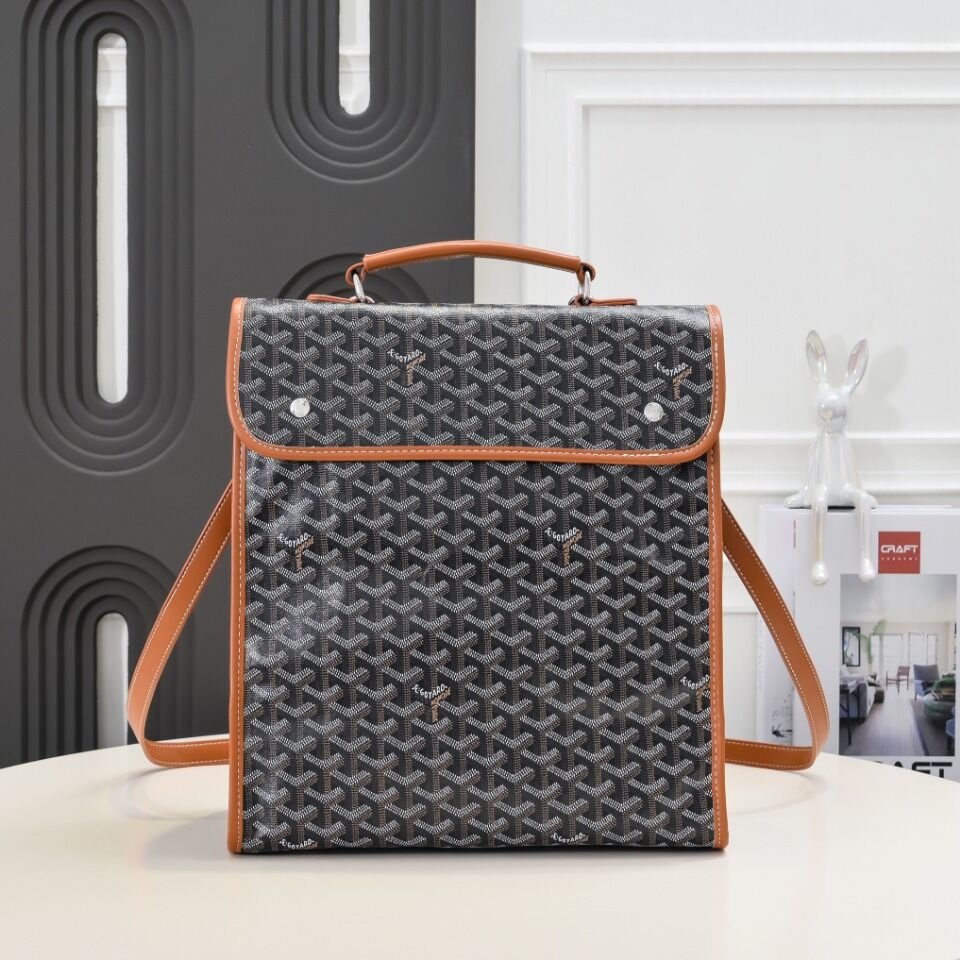 Goyard Saint Leger Foldable Backpack, Brown in Brown