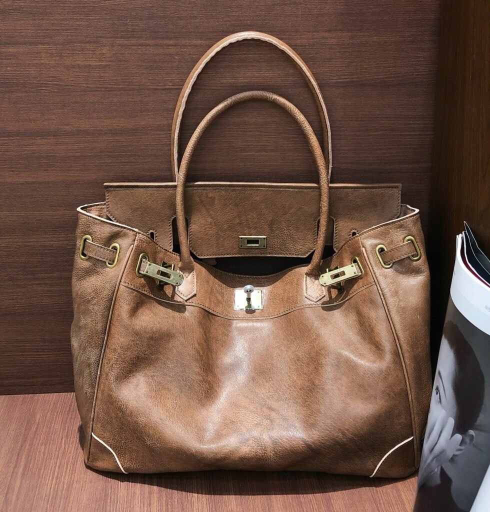 Hermès Firkin Berlin Tote Bag, Water-Dyed Leather, Caramel in Caramel