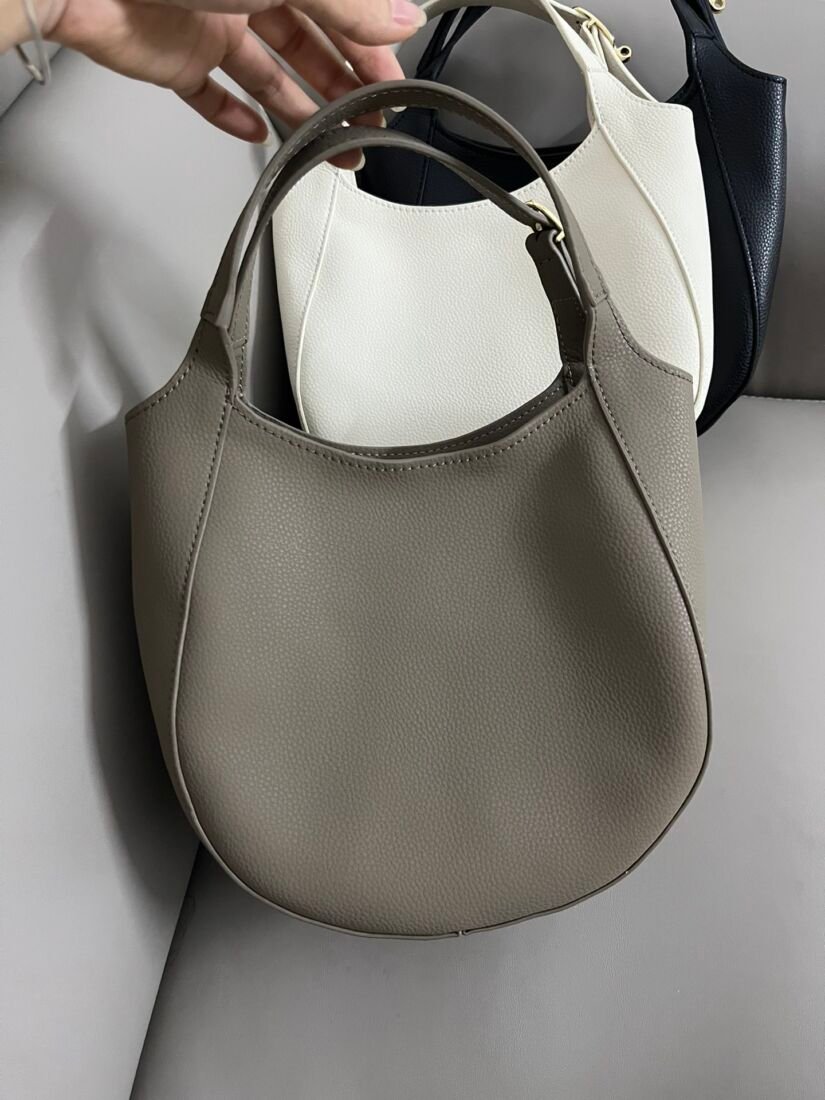 Longchamp 10328 Basket Tote in Stone, Cowhide in Stone