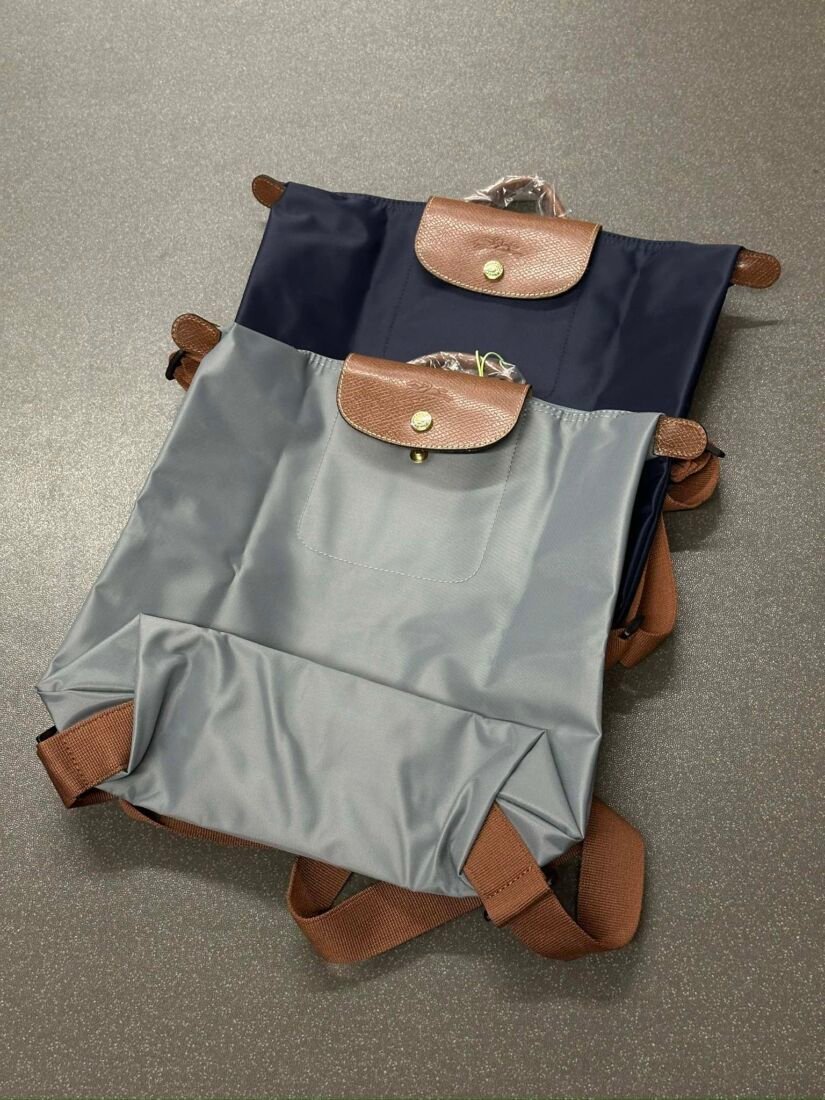 Longchamp Backpack, Navy or Grey Blue in Grey Blue