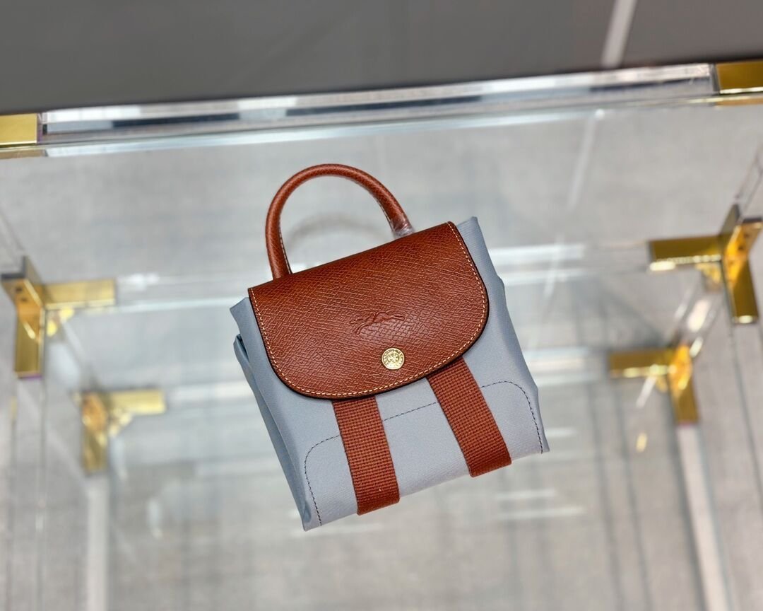 Longchamp Backpack, Taupe in Taupe