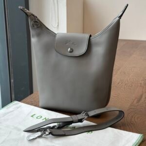 Longchamp Vertical Hobo Bag, Dove Grey