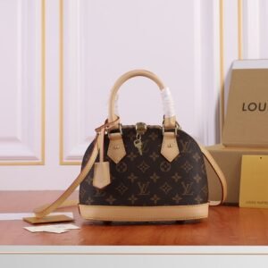 Louis Vuitton Alma BB Handbag, Monogram Canvas