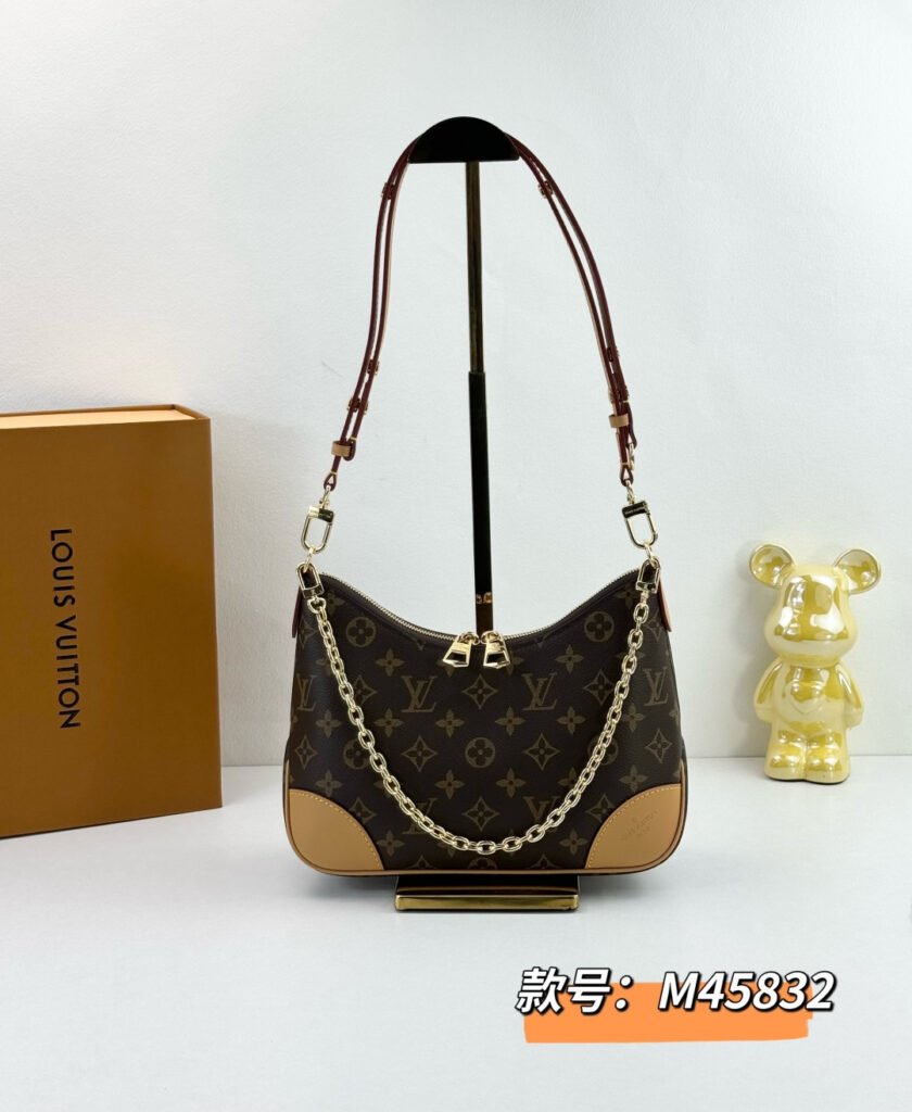 Louis Vuitton Boulogne Croissant Bag, Monogram Canvas in Monogram Brown