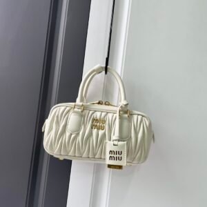Miu Miu 5BB142 Small Matelassé Bowling Bag