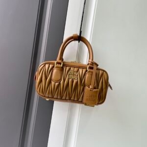 Miu Miu 5BB142 Small Matelassé Bowling Bag