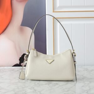 Prada Aimée Hobo Bag, Calfskin in Grey