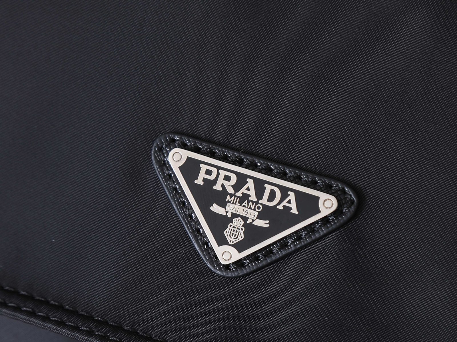 Prada Explore Flap Backpack, Re-Nylon, 38 cm in Dark Grey, view 7
