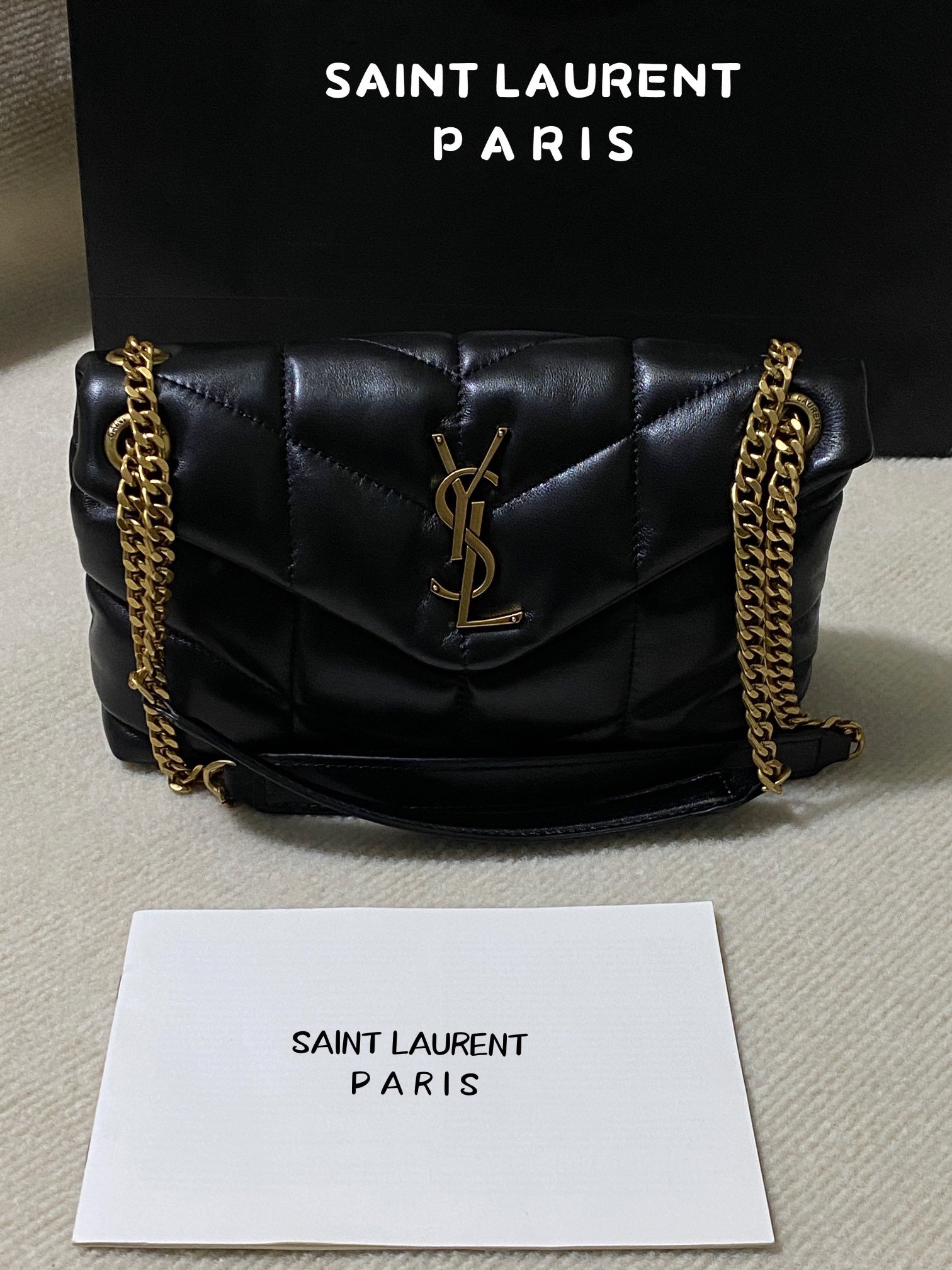 Saint Laurent Cloud Medium Bag, Lambskin in Black