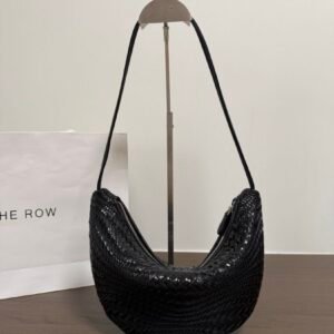 The Row Small Izzy Moon Bag, Woven Python Effect